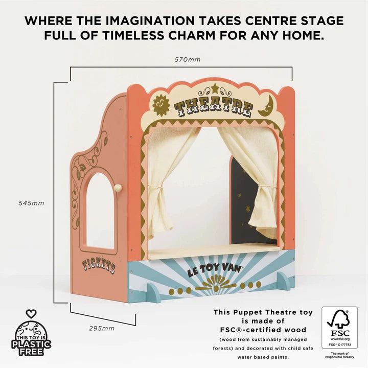 Le Toy Van Tabletop Puppet Wooden Theatre - Swanky Boutique