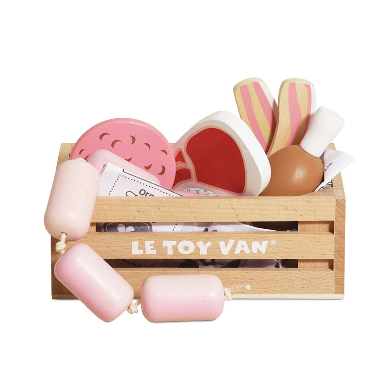 Le Toy Van Butchers Meat Wooden Market Crate - Swanky Boutique 