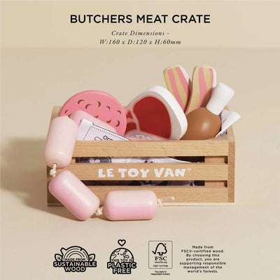 Le Toy Van Butchers Meat Wooden Market Crate - Swanky Boutique 