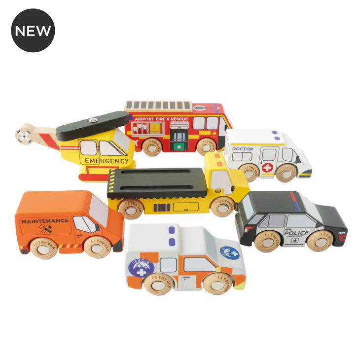 Le Toy Van Emergency Helicopter & Rescue Cars - Swanky Boutique