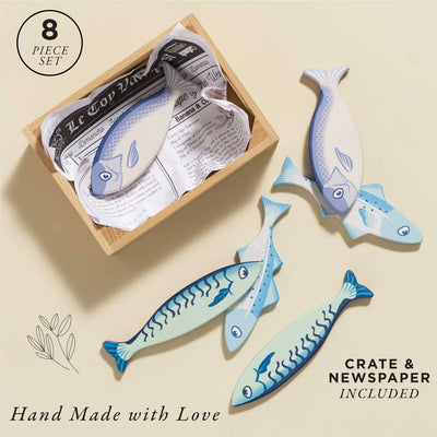 Le Toy Van Market Fish Wooden Play Food Crate - Swanky Boutique