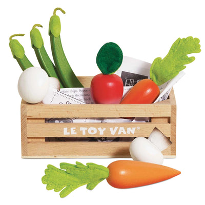 Le Toy Van Harvest Vegetables Wooden Food Crate - Swanky Boutique