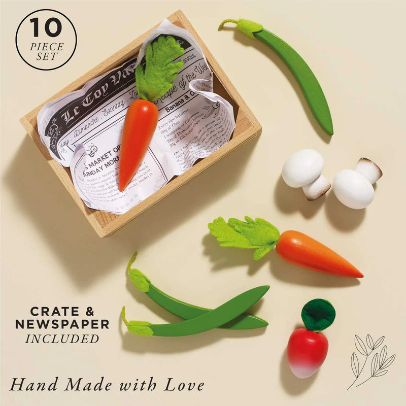 Le Toy Van Harvest Vegetables Wooden Food Crate - Swanky Boutique