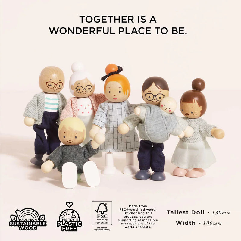 Le Toy Van Wooden Dolls House Family - 7 Pieces - Swanky Boutique
