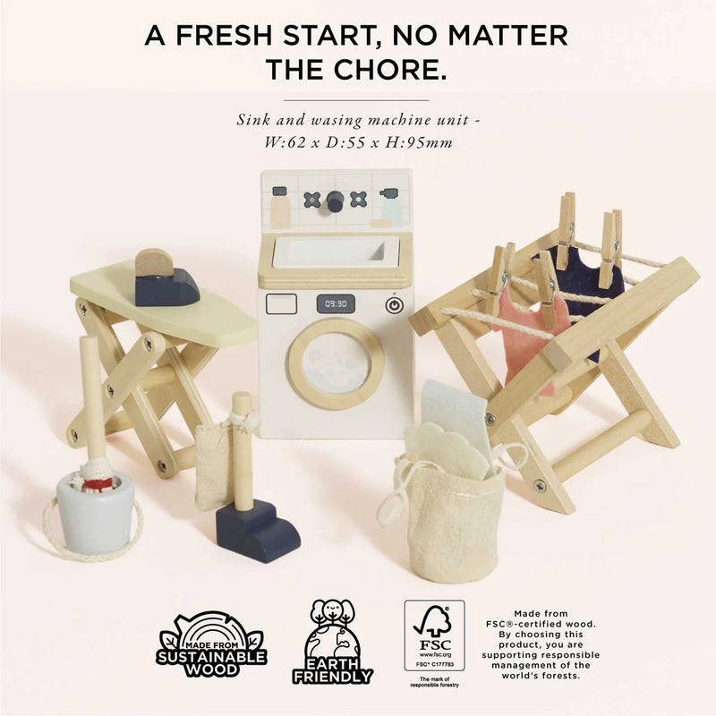 Le Toy Van  Wooden Dolls House Laundry Room - Swanky Boutique Malta 