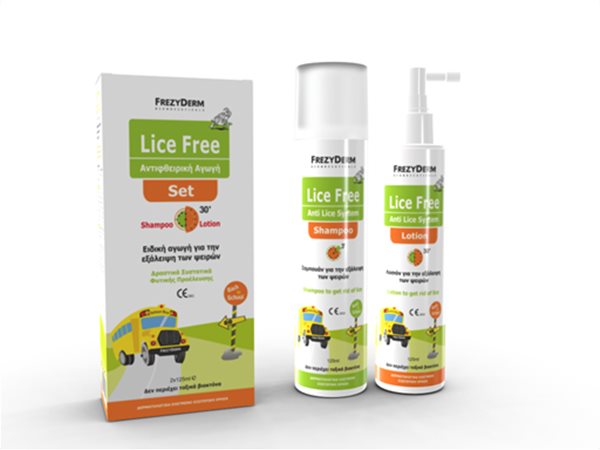 frezyderm - lice free set shampoo & lotion 125ml - swanky boutique malta