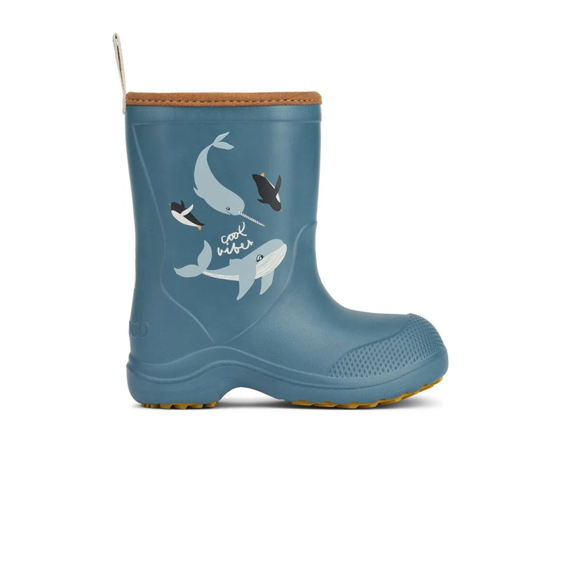 Liewood-Aston Rainboots - Arctic Ocean View-Swanky Boutique Malta