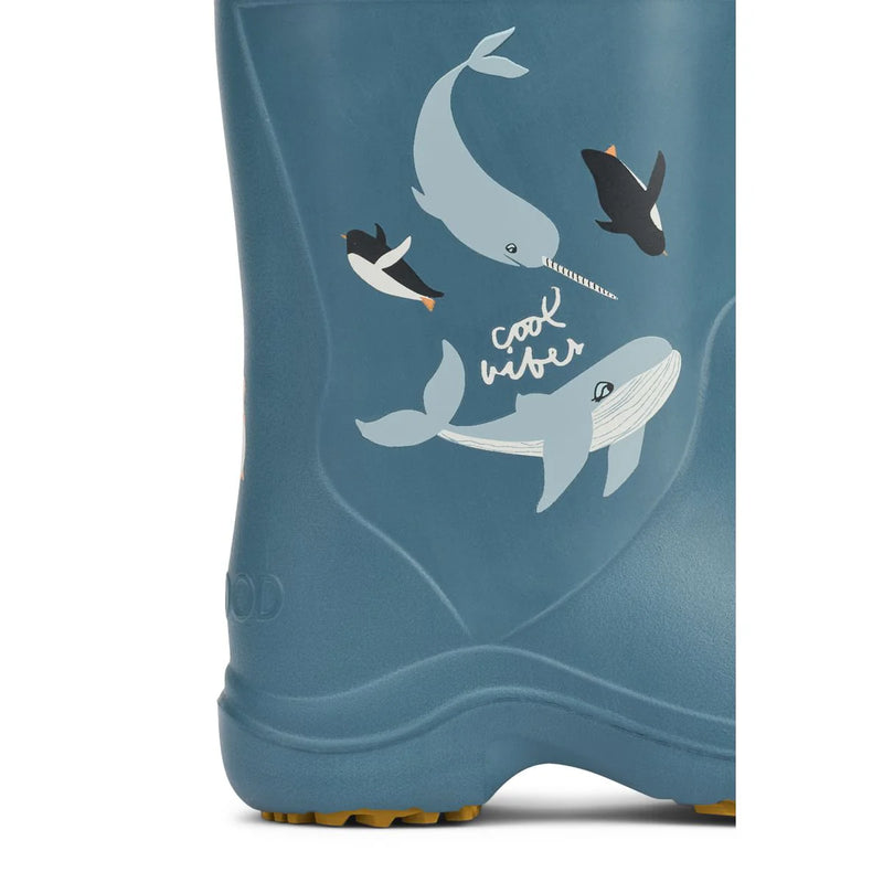 Liewood-Aston Rainboots - Arctic Ocean View-Swanky Boutique Malta