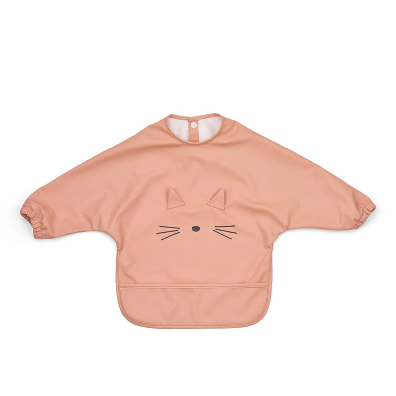Liewood - Bib, Long-Sleeves Merle - Cat Tuscany Rose - Swanky Boutique Malta 