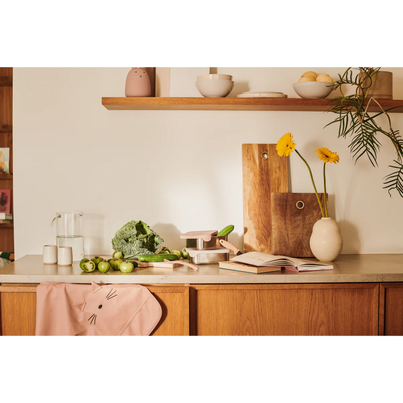 Liewood - Bib, Long-Sleeves Merle - Cat Tuscany Rose - Swanky Boutique Malta 