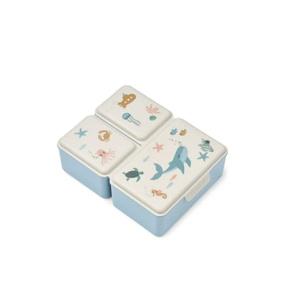 Liewood - Lunch Box, Driss 3 Compartments - Sea creature  Sandy - Swanky Boutique Malta 