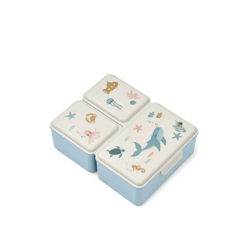 Liewood - Lunch Box, Driss 3 Compartments - Sea creature  Sandy - Swanky Boutique Malta 