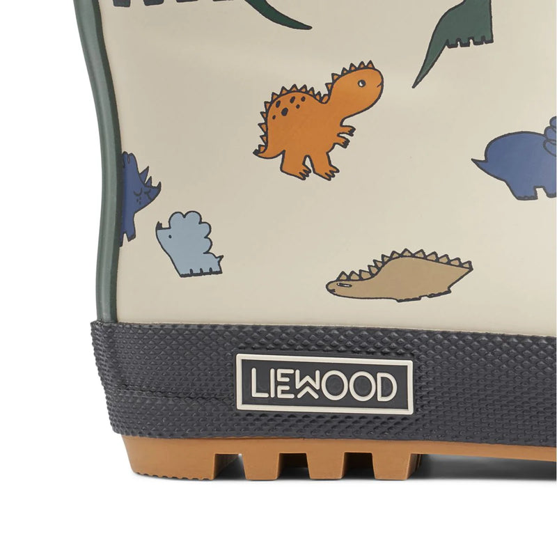 Liewood - Mason Thermo Rainboots - Dinosaurs Mist - Swanky Boutique Malta