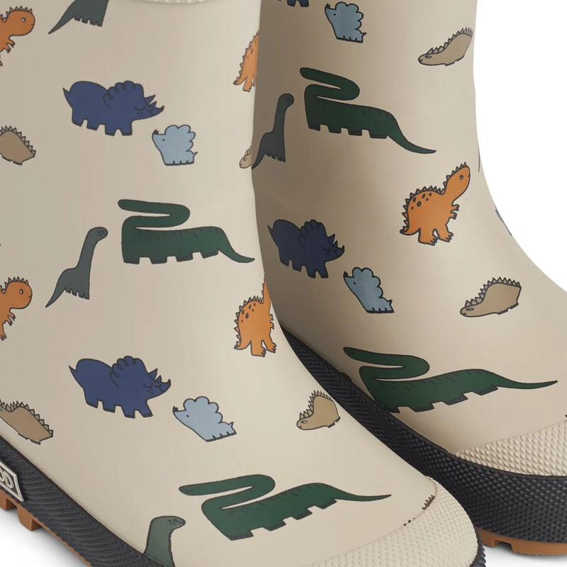Liewood - Mason Thermo Rainboots - Dinosaurs Mist - Swanky Boutique Malta