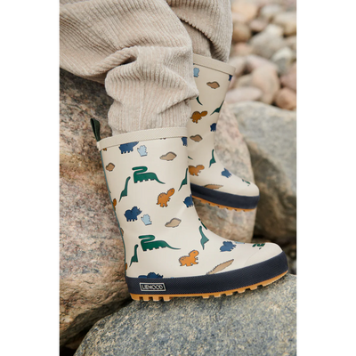 Liewood - Mason Thermo Rainboots - Dinosaurs Mist - Swanky Boutique Malta
