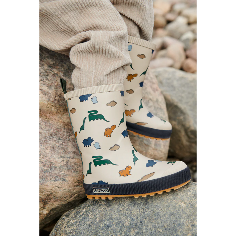 Liewood - Mason Thermo Rainboots - Dinosaurs Mist - Swanky Boutique Malta