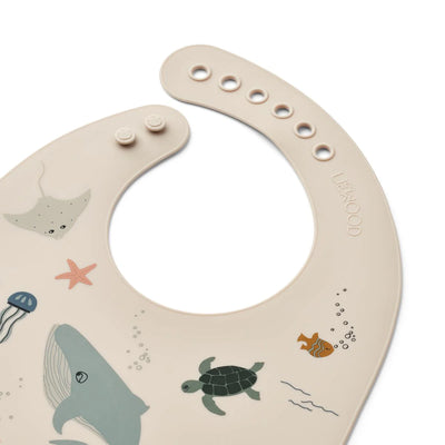 Liewood - Silicone Bib, Tilda - 2 Pack Sea creature Sandy - Swanky Boutique Malta