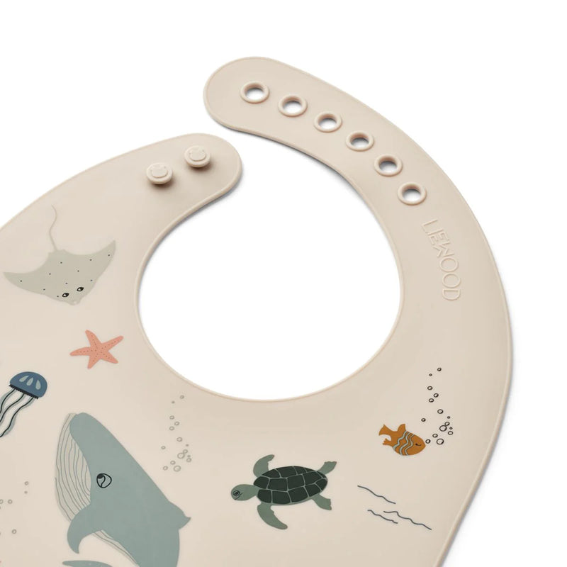 Liewood - Silicone Bib, Tilda - 2 Pack Sea creature Sandy - Swanky Boutique Malta