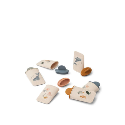 Liewood Malik Printed Mini Ice Pops 6-Pack Sea creature / Sandy- Swanky Boutique Malta.
