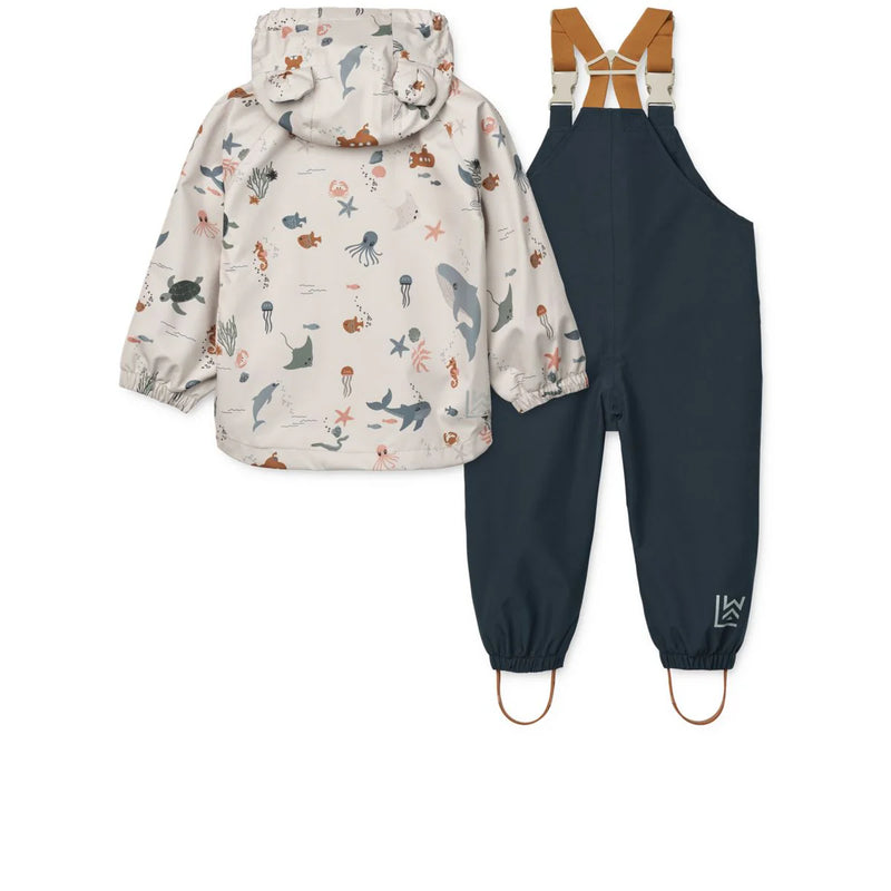 Liewood Manu Rainwear Set Sea Creauture/Sandy - Swanky Boutique Malta 