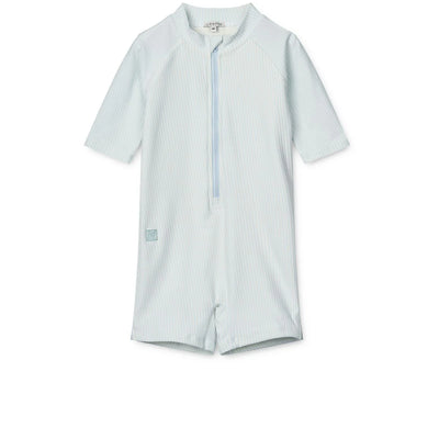 Liewood Short-Sleeved UV Jumpsuit, Max UV Jumpsuit - Pure Sky/Creme De La Creme Swanky Boutique Malta 