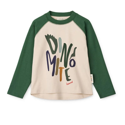 Liewood - Long-sleeve T-shirt, Ellington Dinomite - Garden GreenSandy - Swanky Boutique Malta