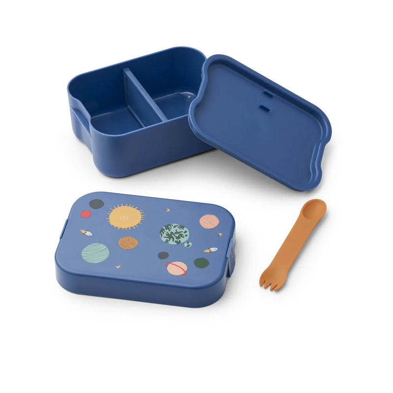 Liewood  Chelsey Printed Lunchbox Set Universe Classic Navy - Swanky Boutique Malta