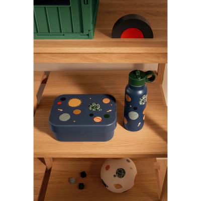 Liewood  Chelsey Printed Lunchbox Set Universe Classic Navy - Swanky Boutique Malta