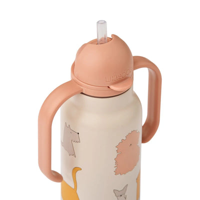 Liewood Kimmie Water Bottle Cats and Dogs Sandy - Swanky Boutique