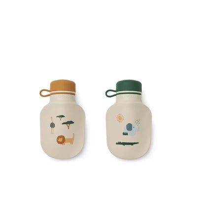 Liewood Lizzie Smoothie Bottle, 2-Pack - Safari Sandy Mix - Swanky Boutique