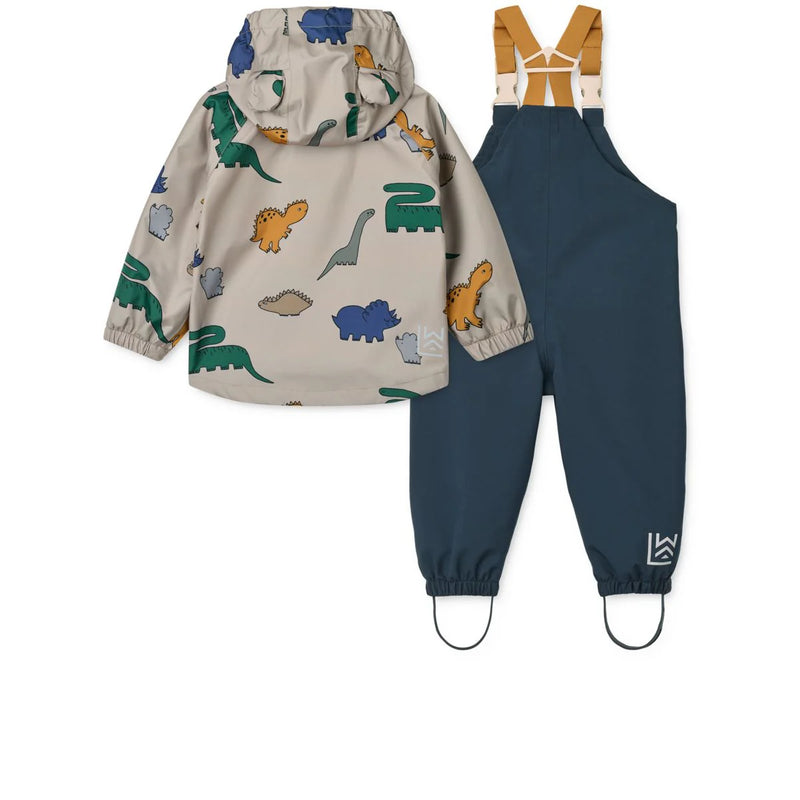 Liewood Manu Rainwear Set Dinosaurs Mist - Swanky Boutique