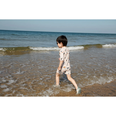 Liewood Max Printed Shortsleeve Swim Jumpsuit Sea Creature Sandy - Swanky Boutique Malta