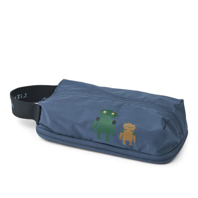 Liewood Melina Pencil Case Robots Indigo Blue - Swanky Boutique