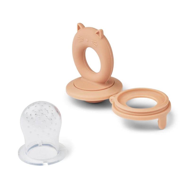 Liewood Miranda Cat Shape Food Feeder 2-Pack - Tuscany Rose Apple Blossom - Swanky Boutique