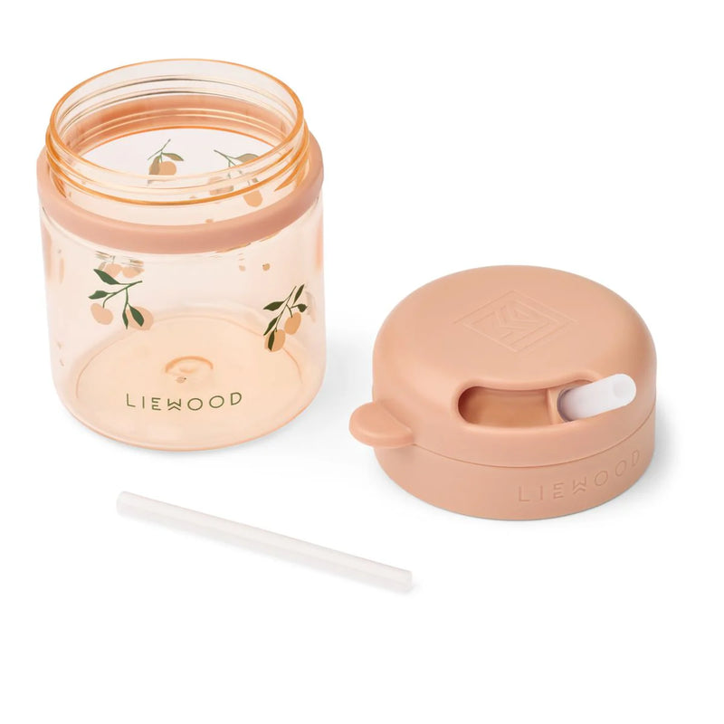 Liewood Pavia Tritan Straw Cup Peach/Sea/Shell -Swanky Boutique Malta