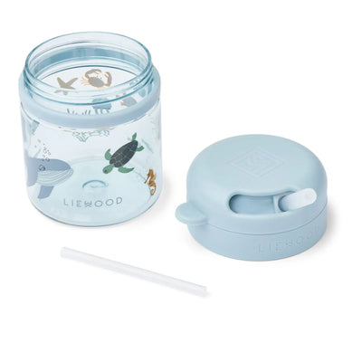 Liewood Pavia Tritan Straw Cup Sea creature / Sandy- Swanky Boutique Malta