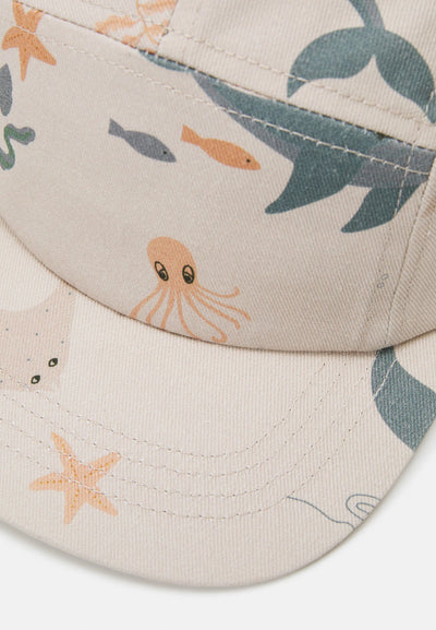 Liewood Rory Printed Cap - Sea Creature Sandy - Swanky Boutique