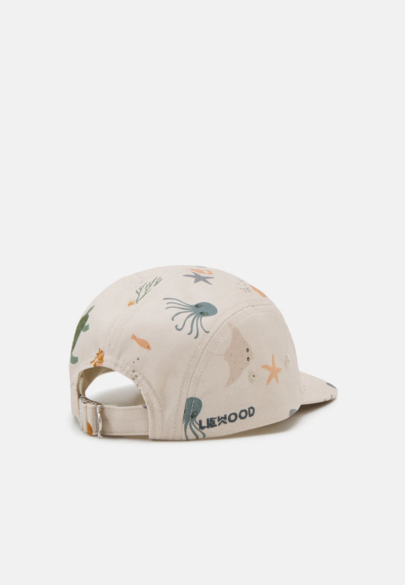 Liewood Rory Printed Cap - Sea Creature Sandy - Swanky Boutique