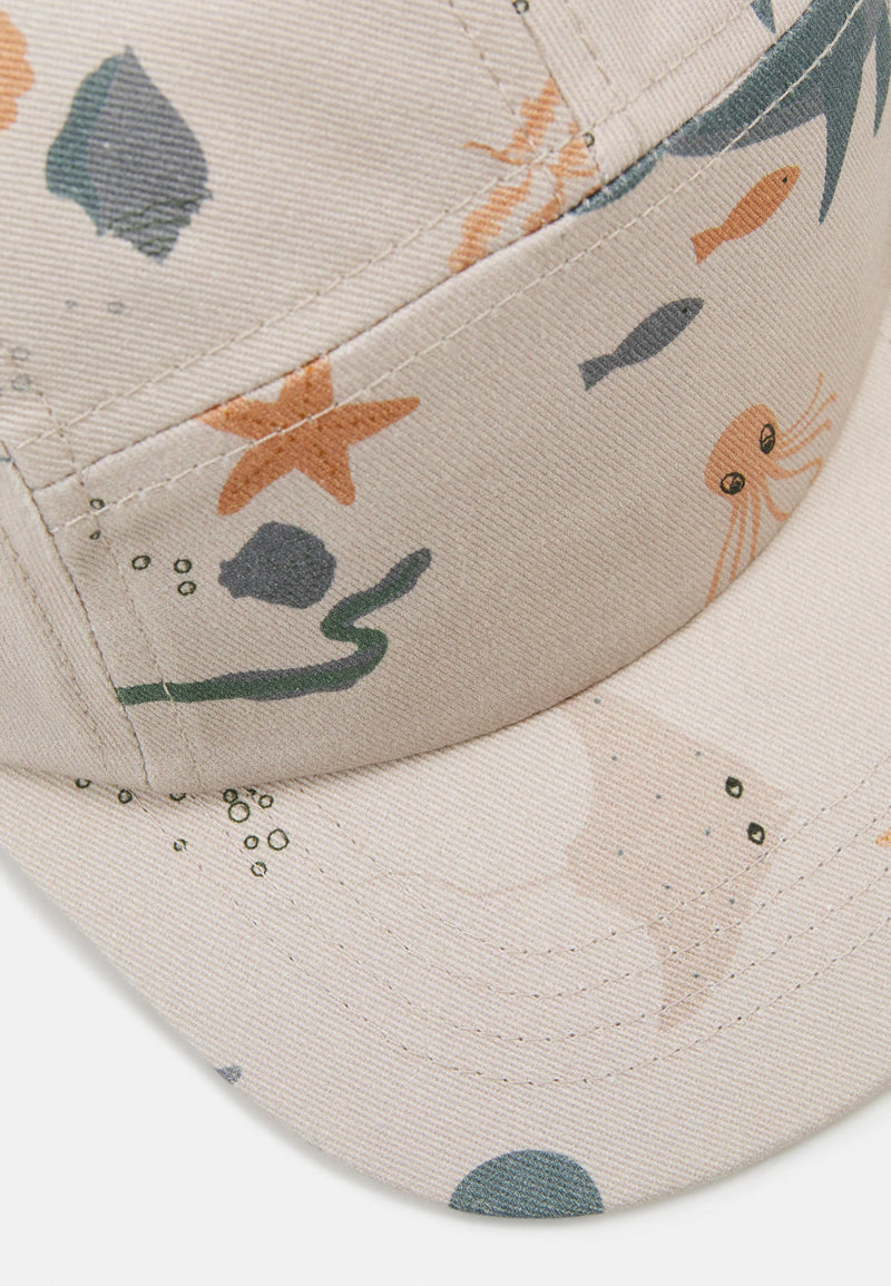 Liewood Rory Printed Cap - Sea Creature Sandy - Swanky Boutique