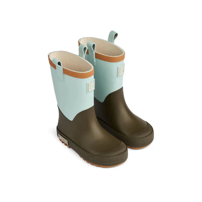 Liewood Sasha Rainboots - Hunter Green Multi Mix - Swanky Boutique