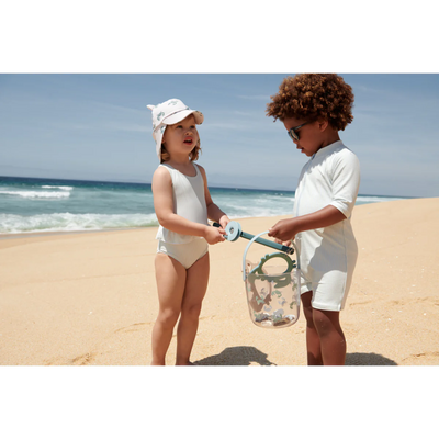 Liewood Short-Sleeved UV Jumpsuit, Max UV Jumpsuit - Pure Sky/Creme De La Creme Swanky Boutique Malta 