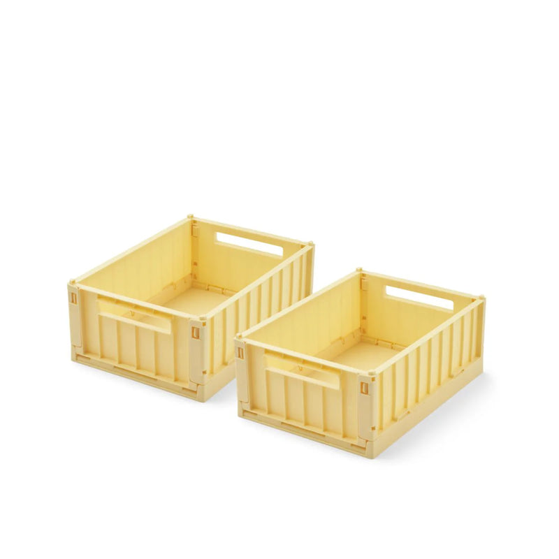 Liewood Weston Small Storage Box 2-Pack Lemonade - Swanky Boutique Malta