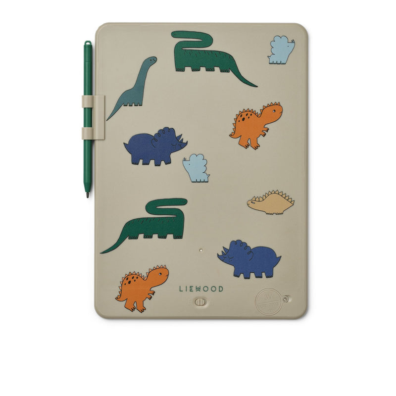 Liewood Zora LCD Drawing Board Dinosaurs Mist - Swanky Boutique
