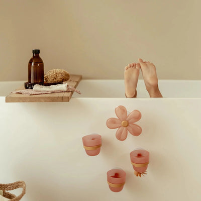 Little Dutch - Bath Wall Cups, Flower - Pink - Swanky Boutique Malta 