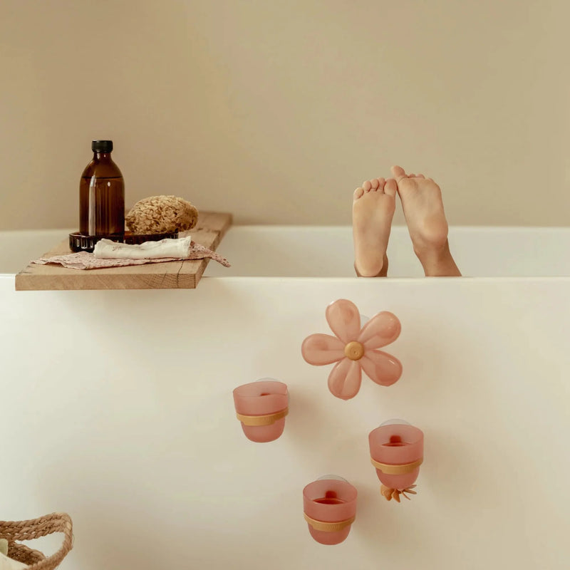 Little Dutch - Bath Wall Cups, Flower - Pink - Swanky Boutique Malta 