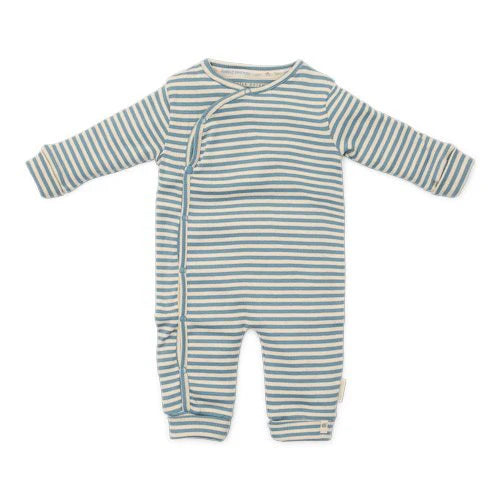 Little Dutch - Bodysuit, One-Piece Suit, Stone Blue Stripe - Forest Friends - Swanky Boutique Malta