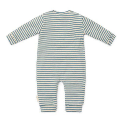 Little Dutch - Bodysuit, One-Piece Suit, Stone Blue Stripe - Forest Friends - Swanky Boutique Malta