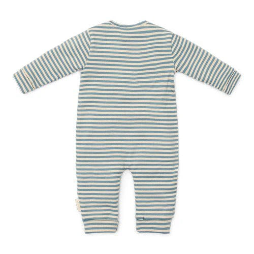 Little Dutch - Bodysuit, One-Piece Suit, Stone Blue Stripe - Forest Friends - Swanky Boutique Malta