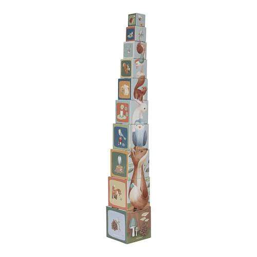 Little Dutch - Building Blocks, Cardboard - Forest Friends - Swanky Boutique Malta