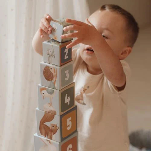 Little Dutch - Building Blocks, Cardboard - Forest Friends - Swanky Boutique Malta